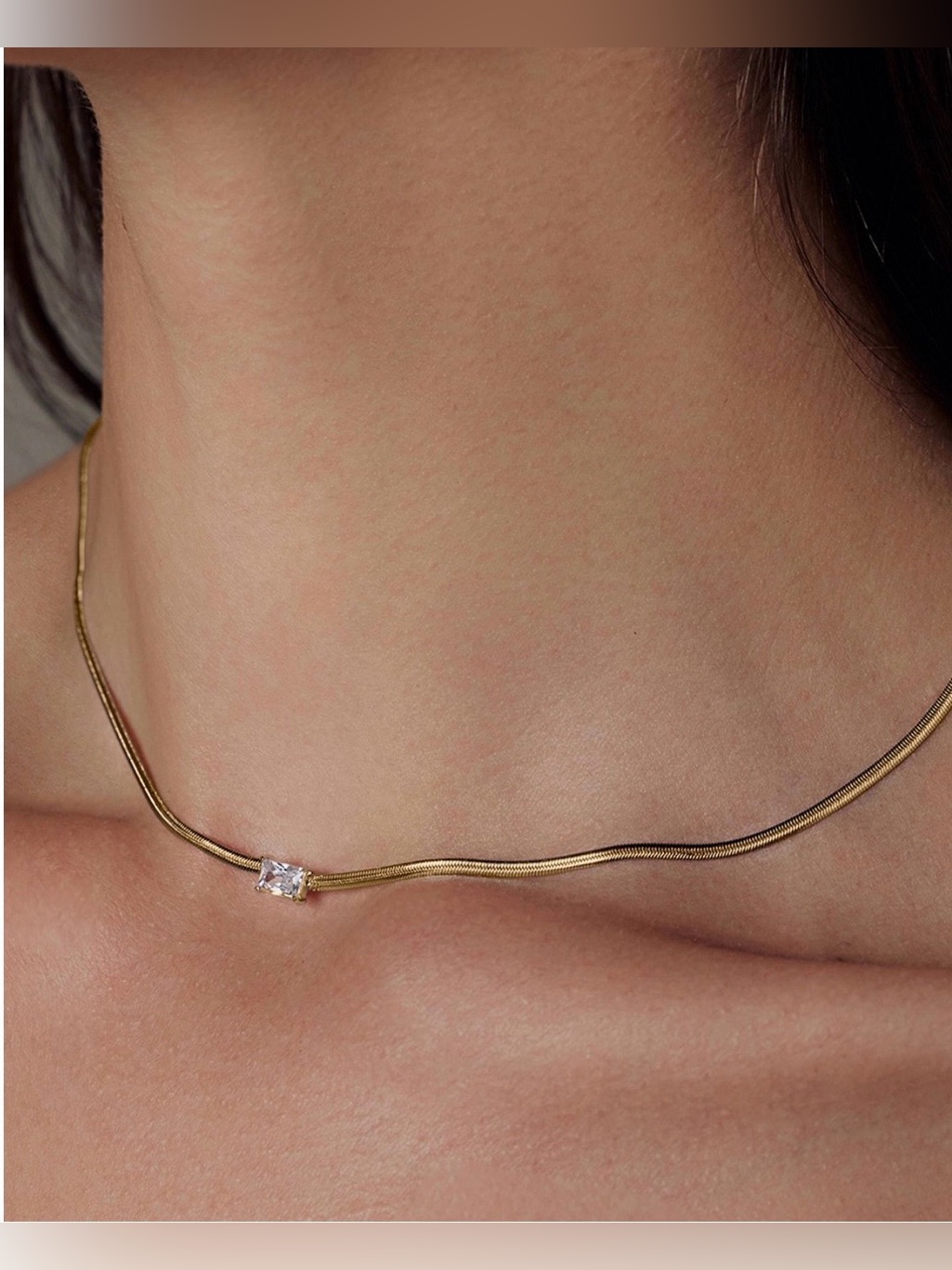 Bearfruit Jewelry Sterling Silver 18k Gold Plated Sena Necklace Dainty